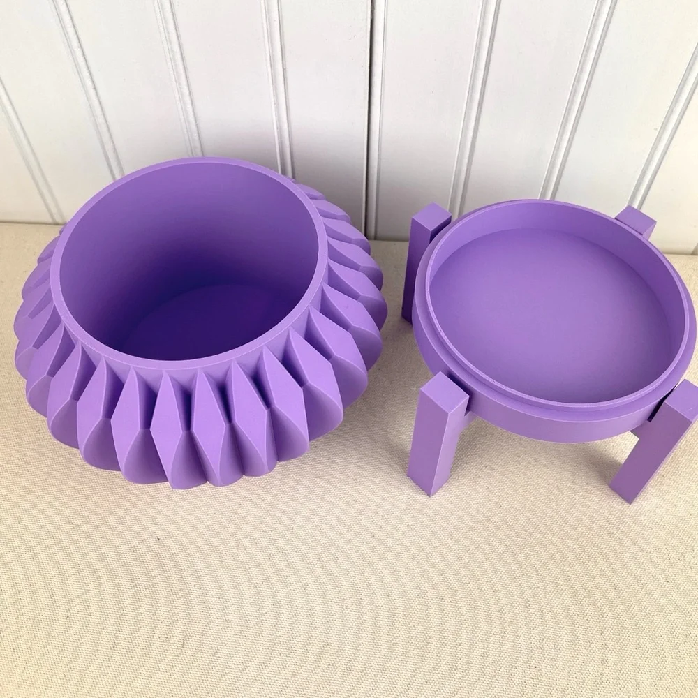 Sevi Indoor Planter Pot w/ Drainage Hole and Drip Tray, Houseplants